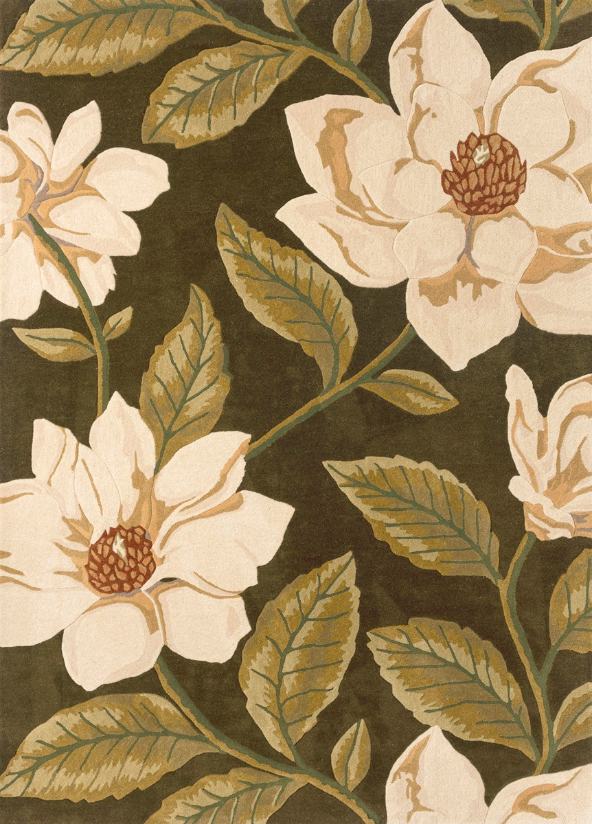 Grandiflora Olive Hand-Tufted Wool Rug