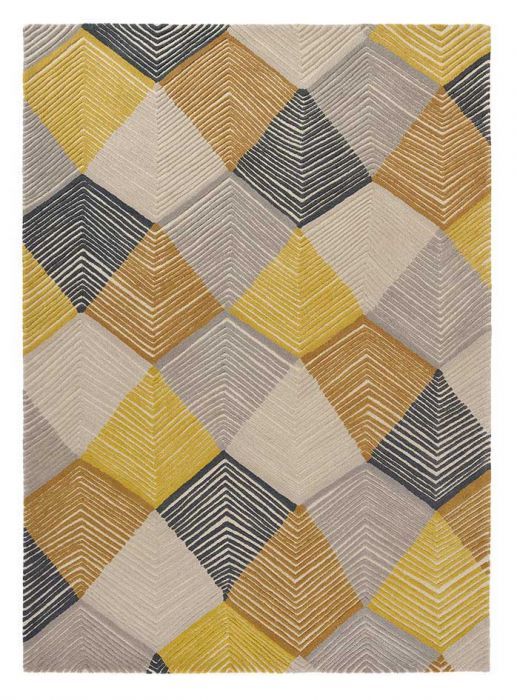 Geometric Multicolour Wool Rug