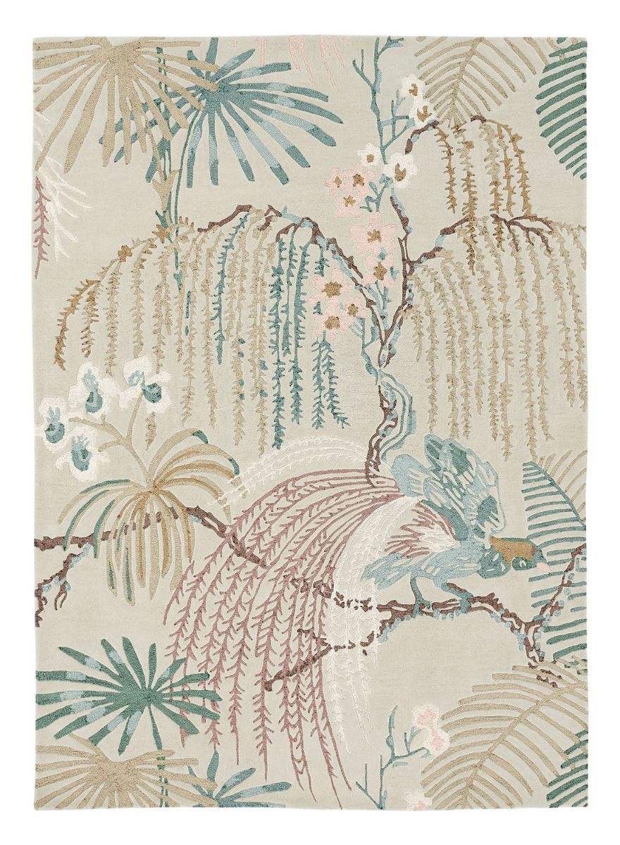 Rainforest Orchid Grey Handwoven Rug
