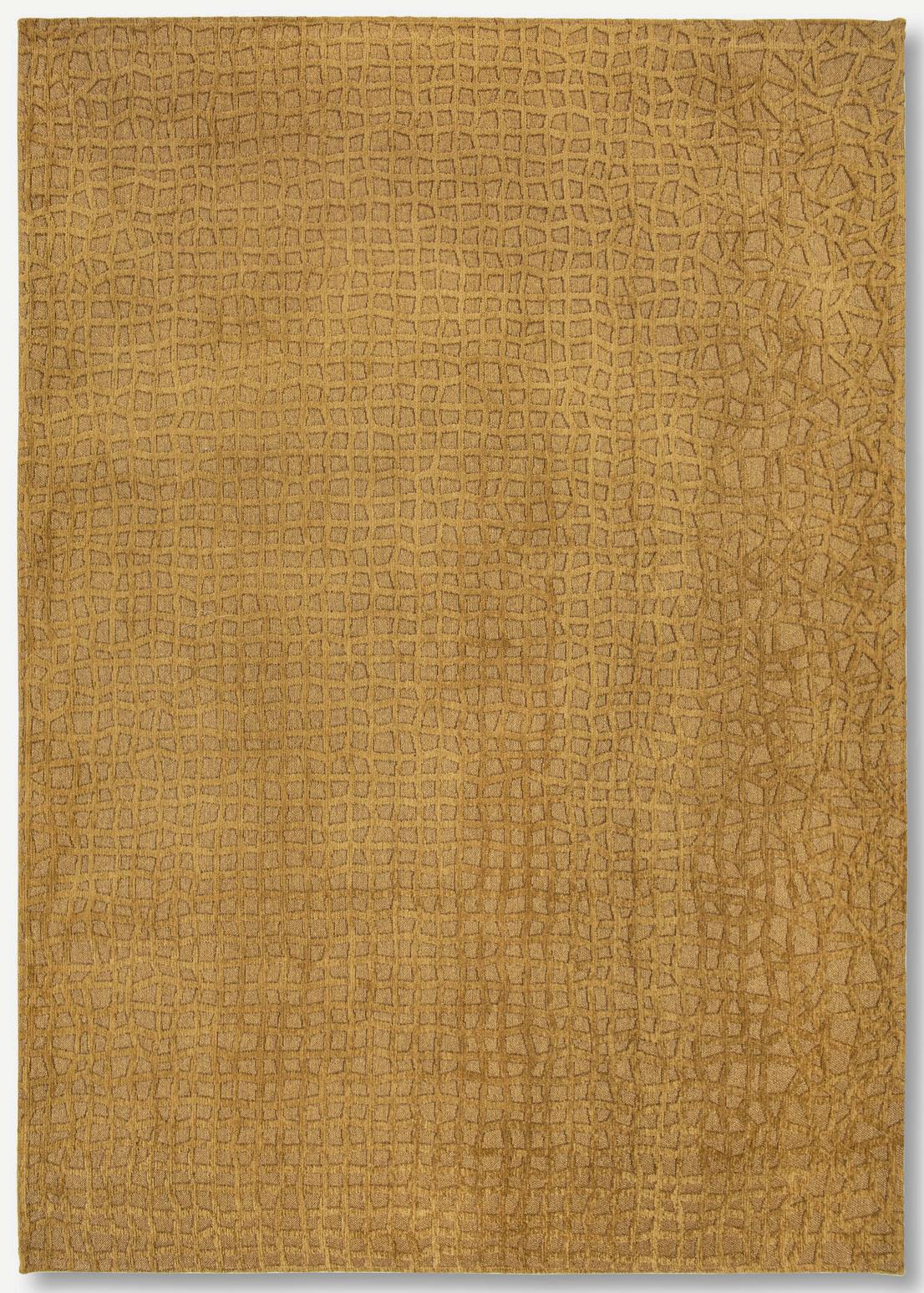 Gold Checkered Flatwoven Rug