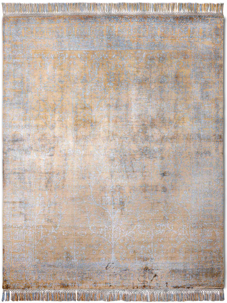 Light Blue Hand Woven Rug