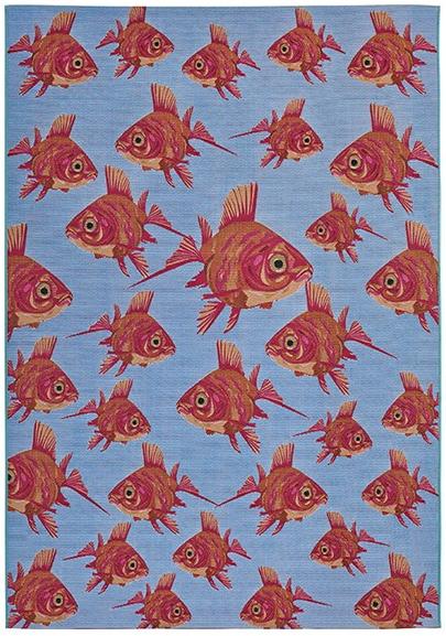Fish Flat Pile Rug