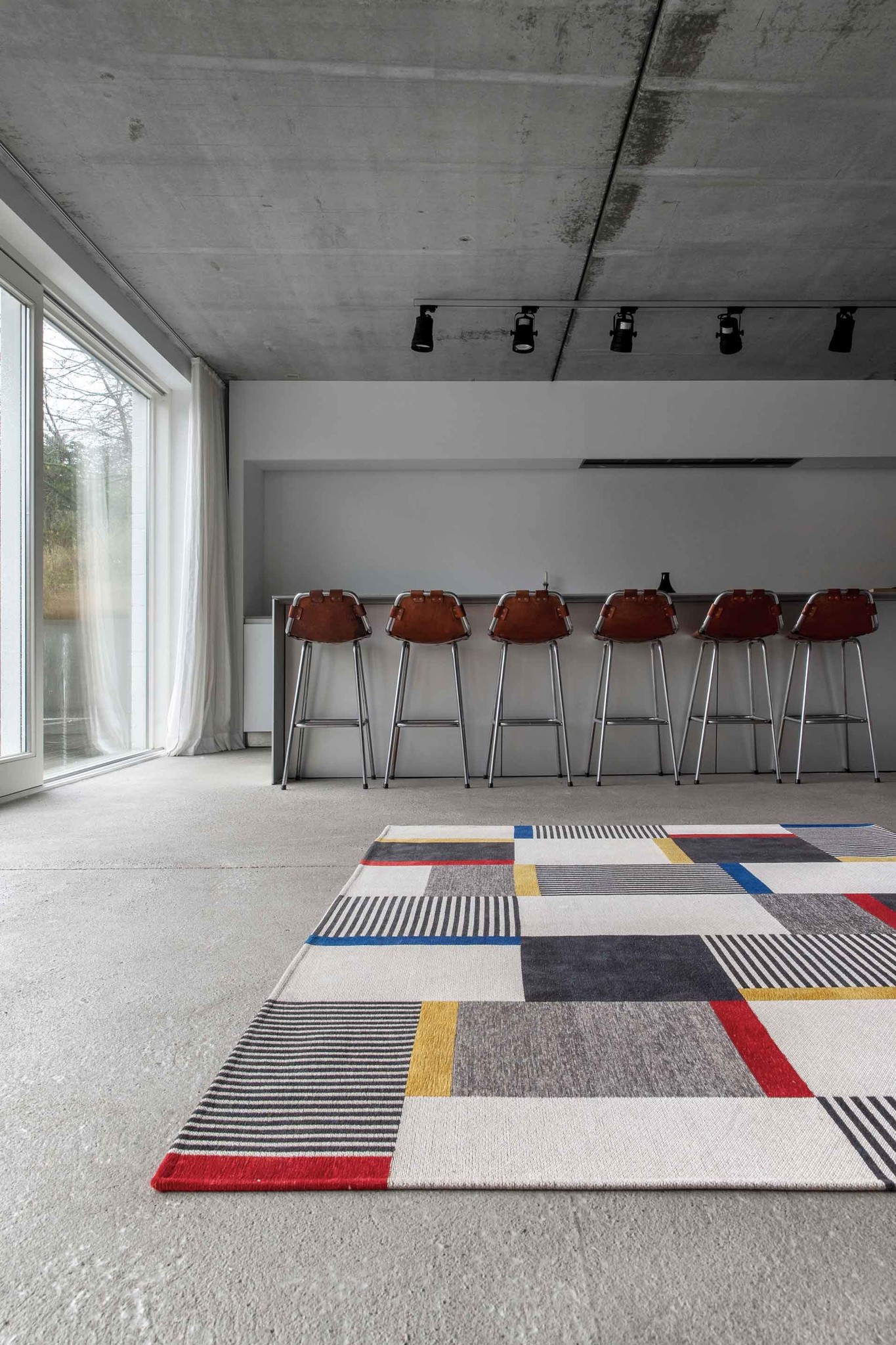 Checkered Multi Art Rug