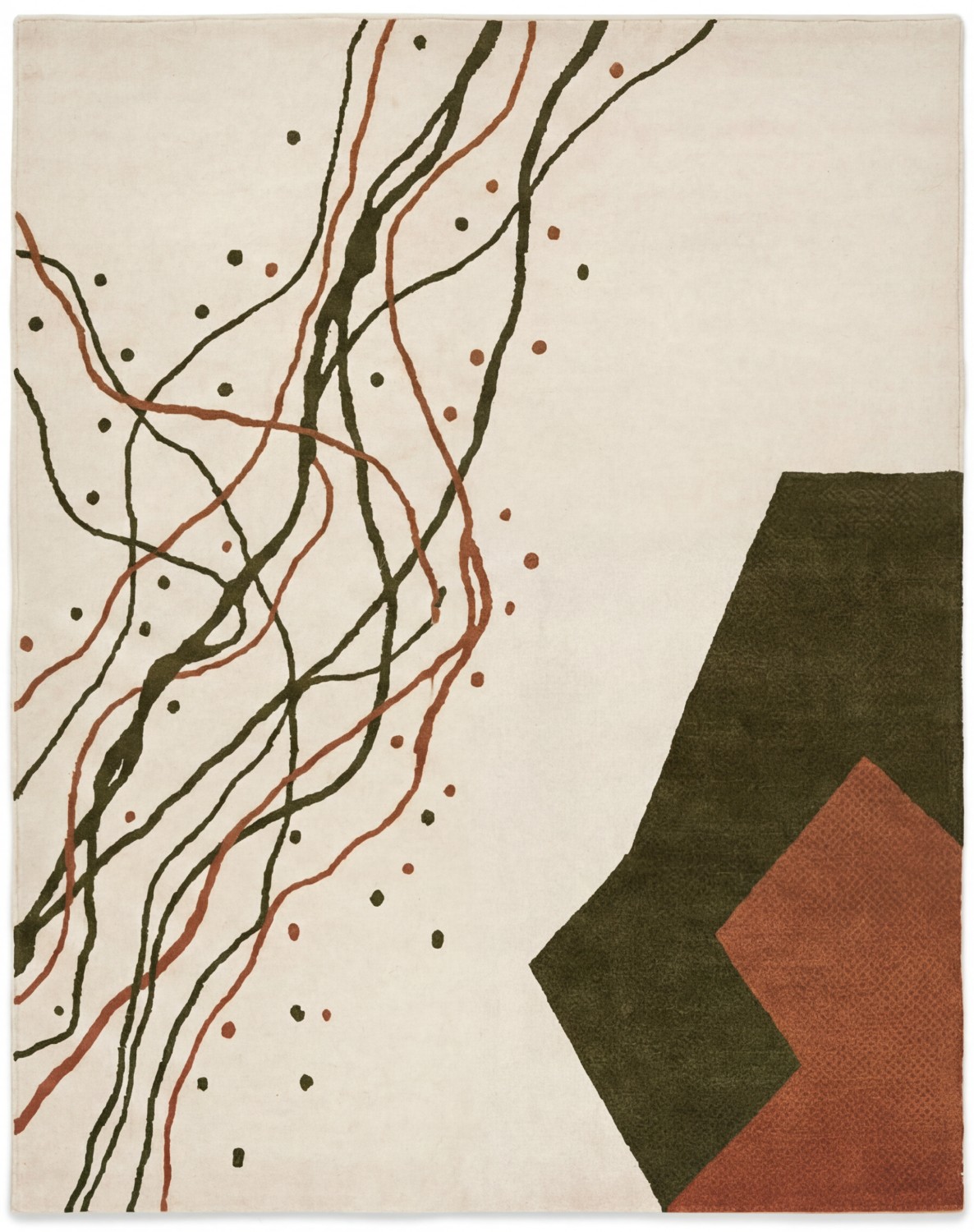 Calligraphic Paths Handcrafted Rug