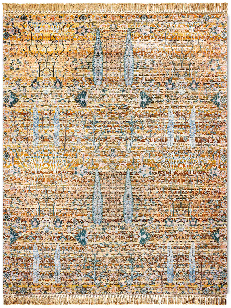 Pine Garden Gold Hand Woven Rug