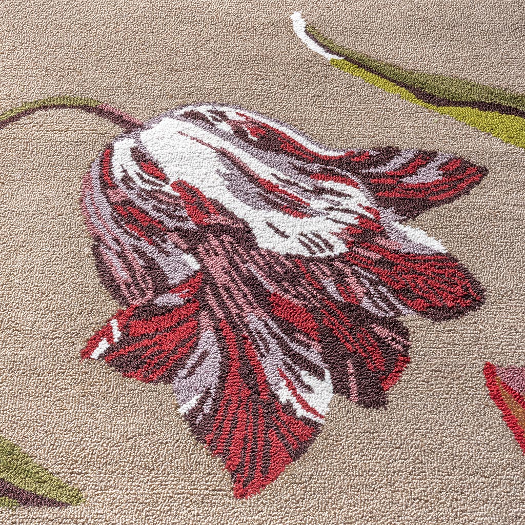 Tulip Red/Beige Outdoor Rug