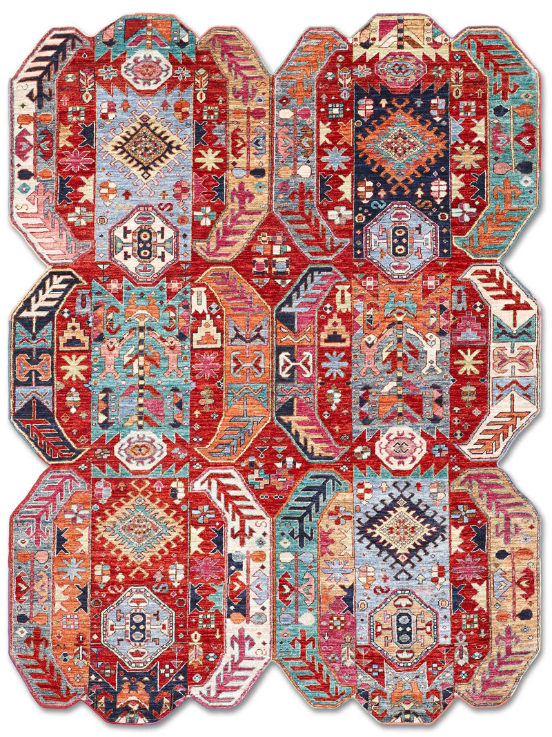 Multishape Hand-Woven Rug