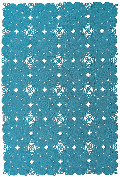 Rope Indoor / Outdoor Turquoise Hand-Woven Rug