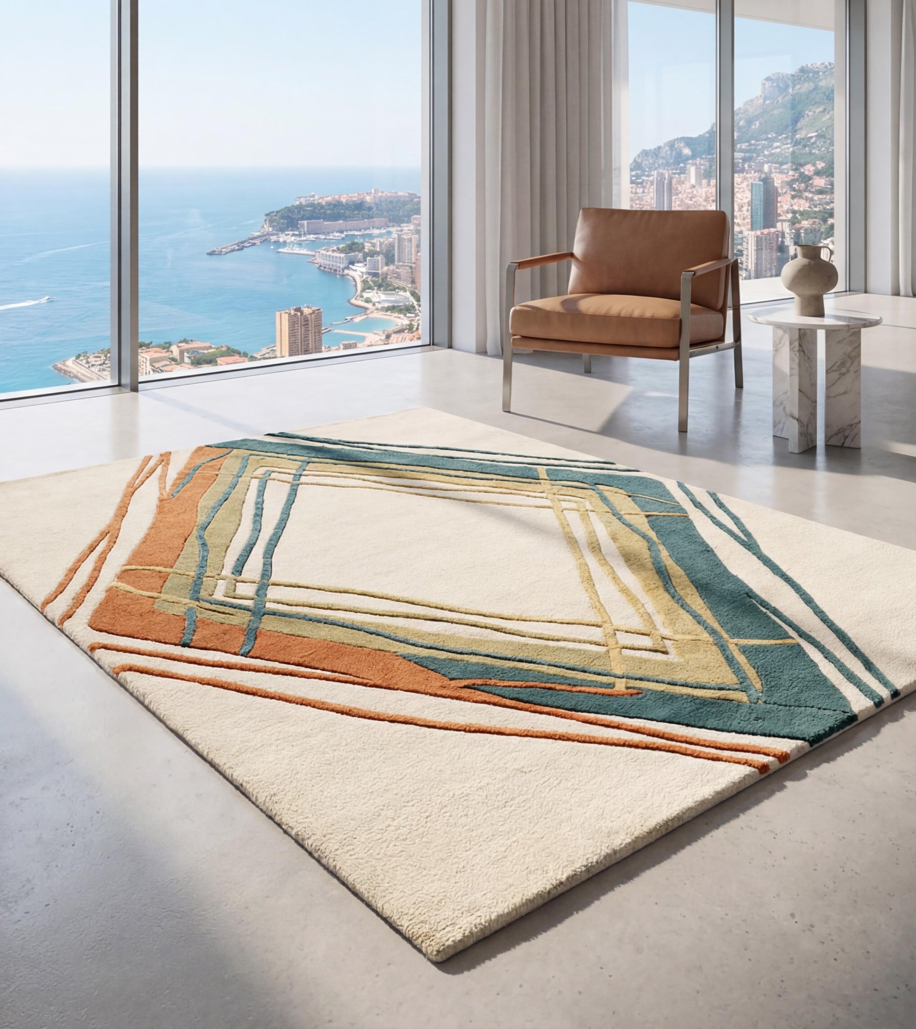 Diamond Frame Artisan Rug