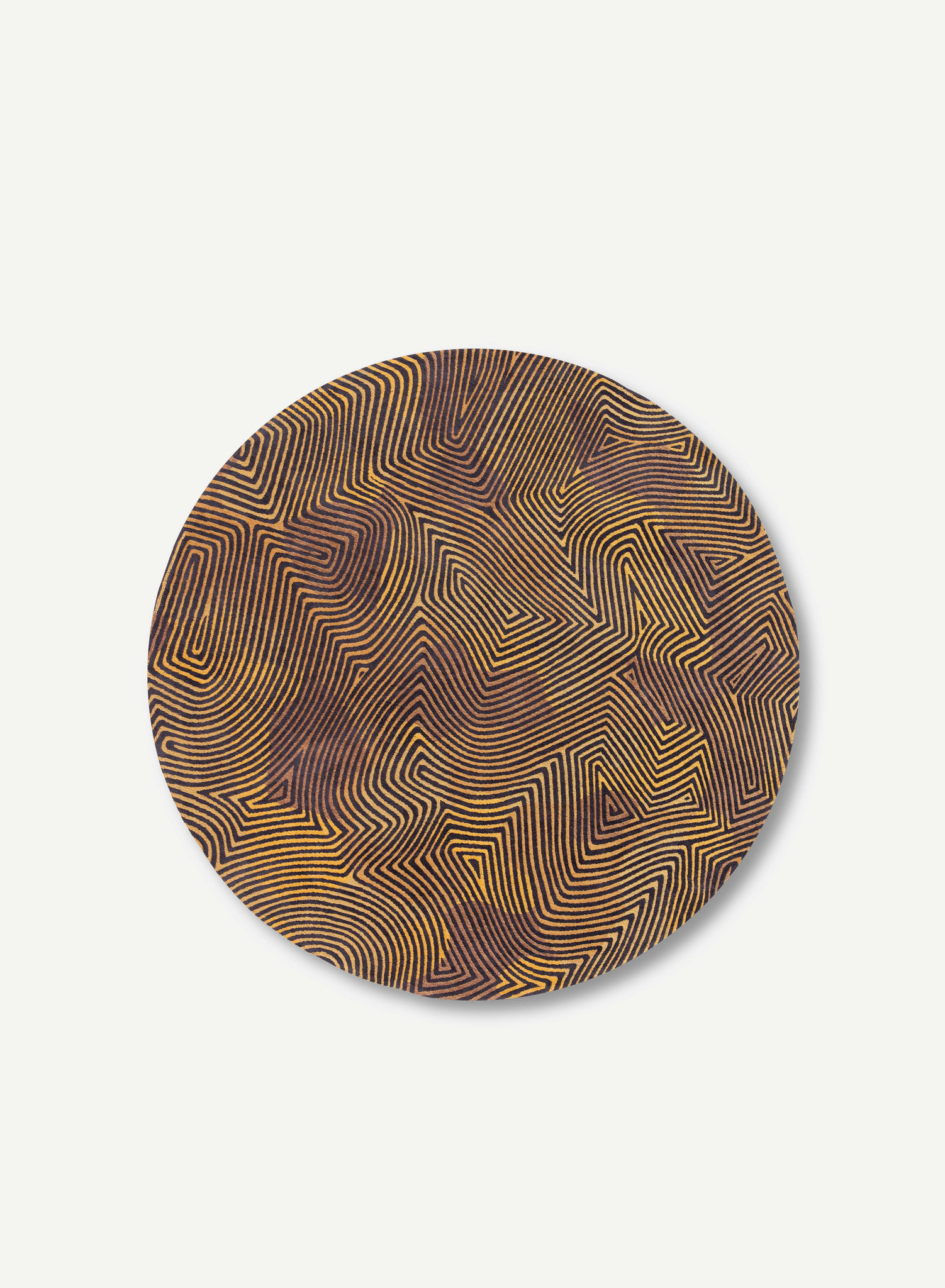Black Gold Flatwoven Rug ☞ Size: 2' 7" x 8' 2" (80 x 250 cm)