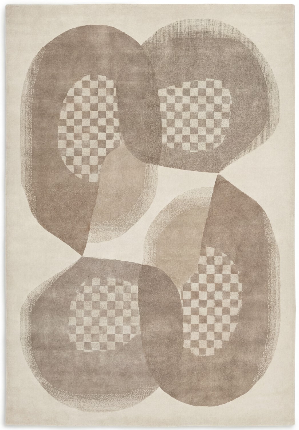 Soft Orbits Taupe Artisan Rug