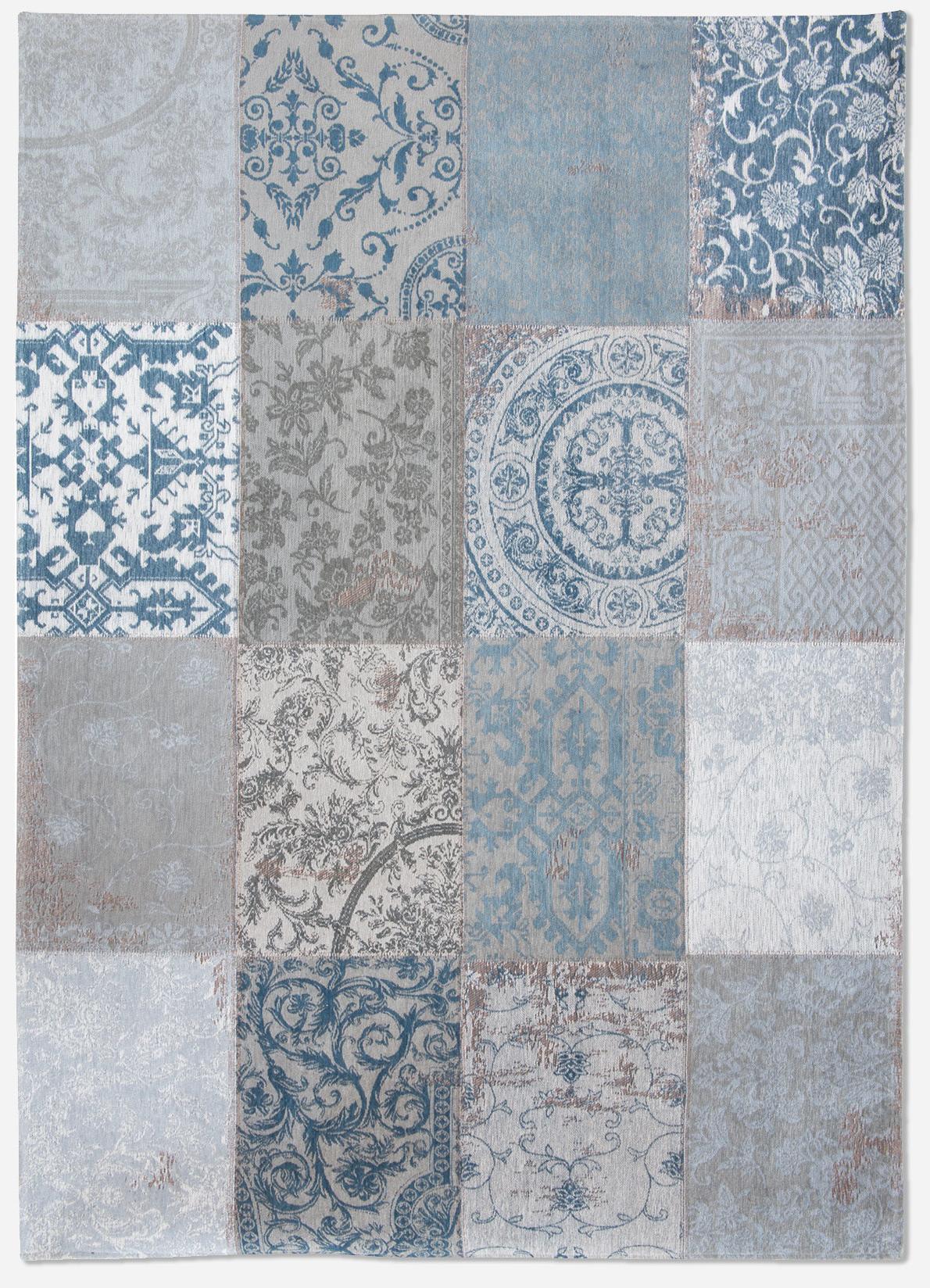 Patchwork Blue Multi Flatwoven Rug