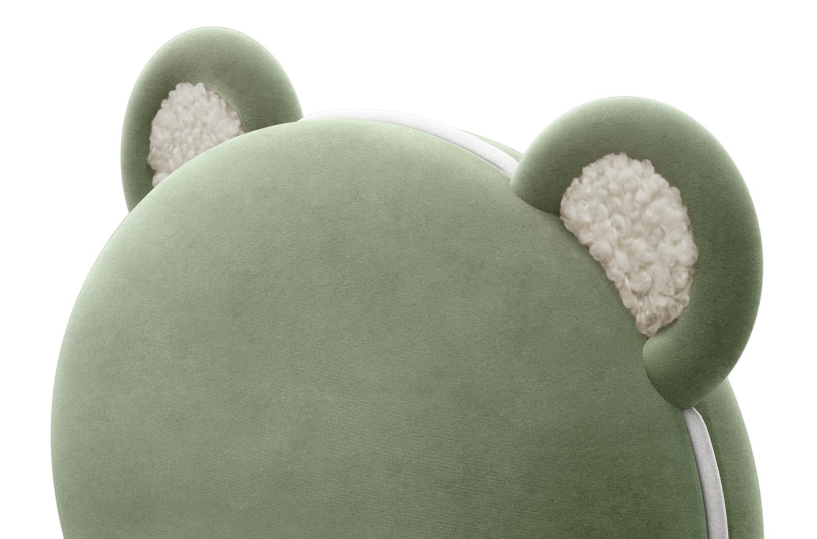 Fluffy Bear Green Kids Chair