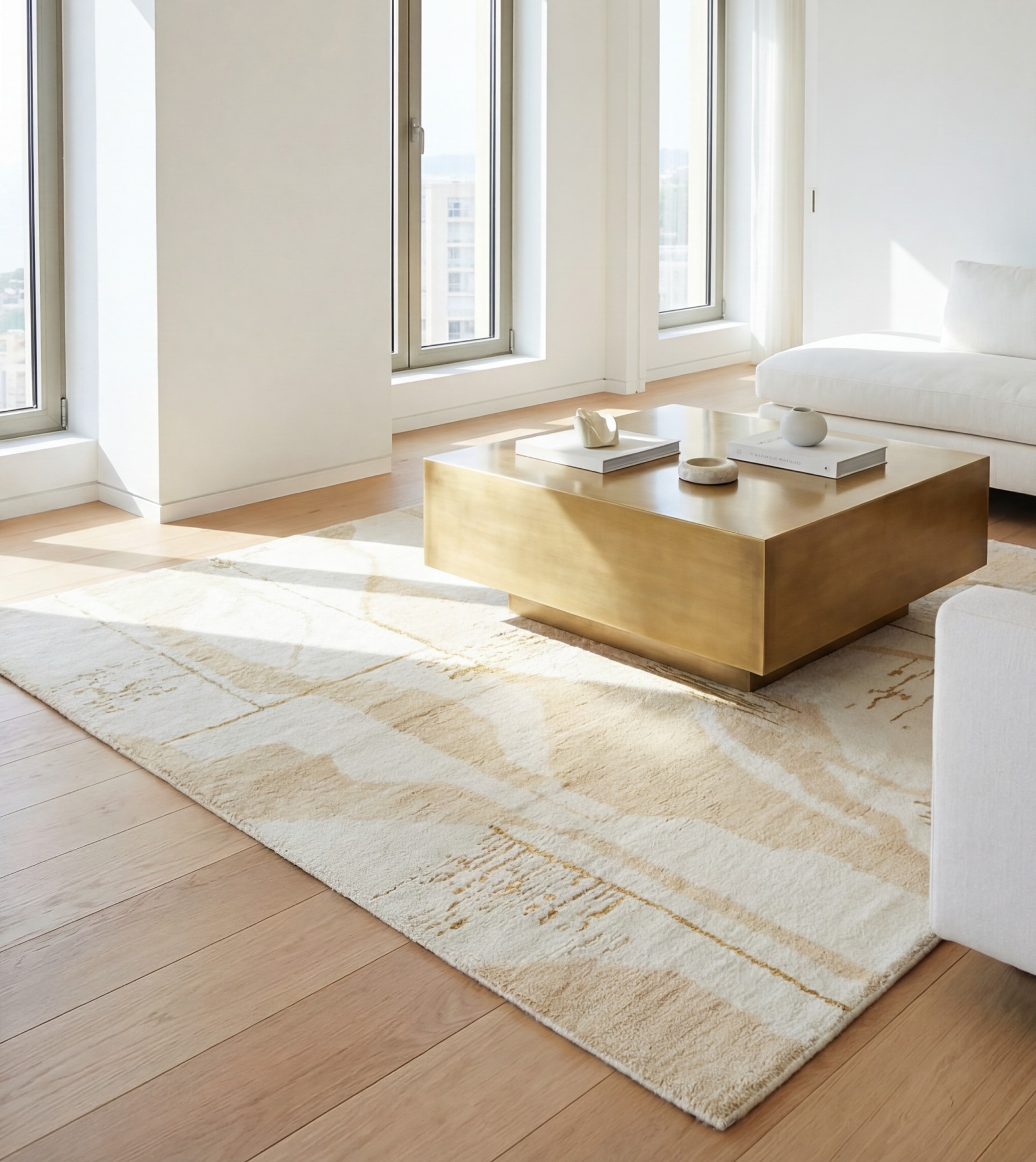 Ivory Veins Artisan Rug