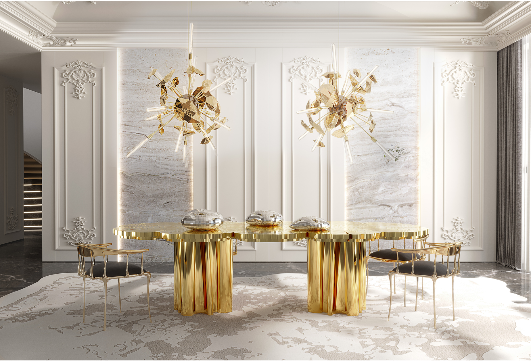 Artisan Gold Dining Table