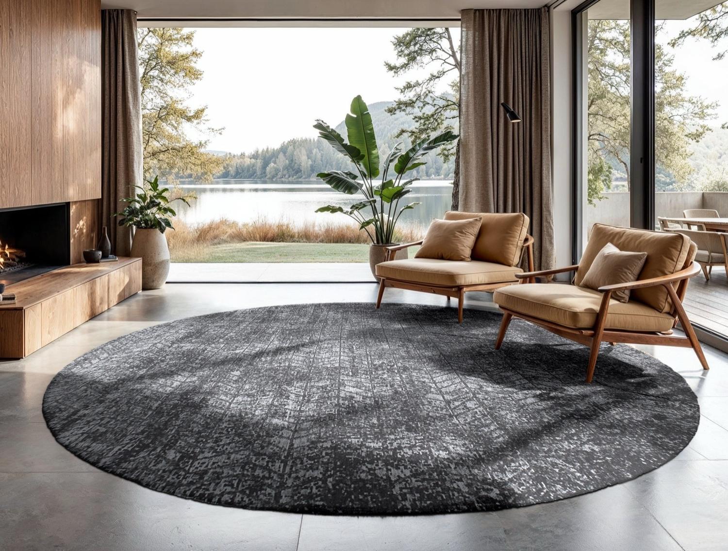 Harlem Contrast Round Rug