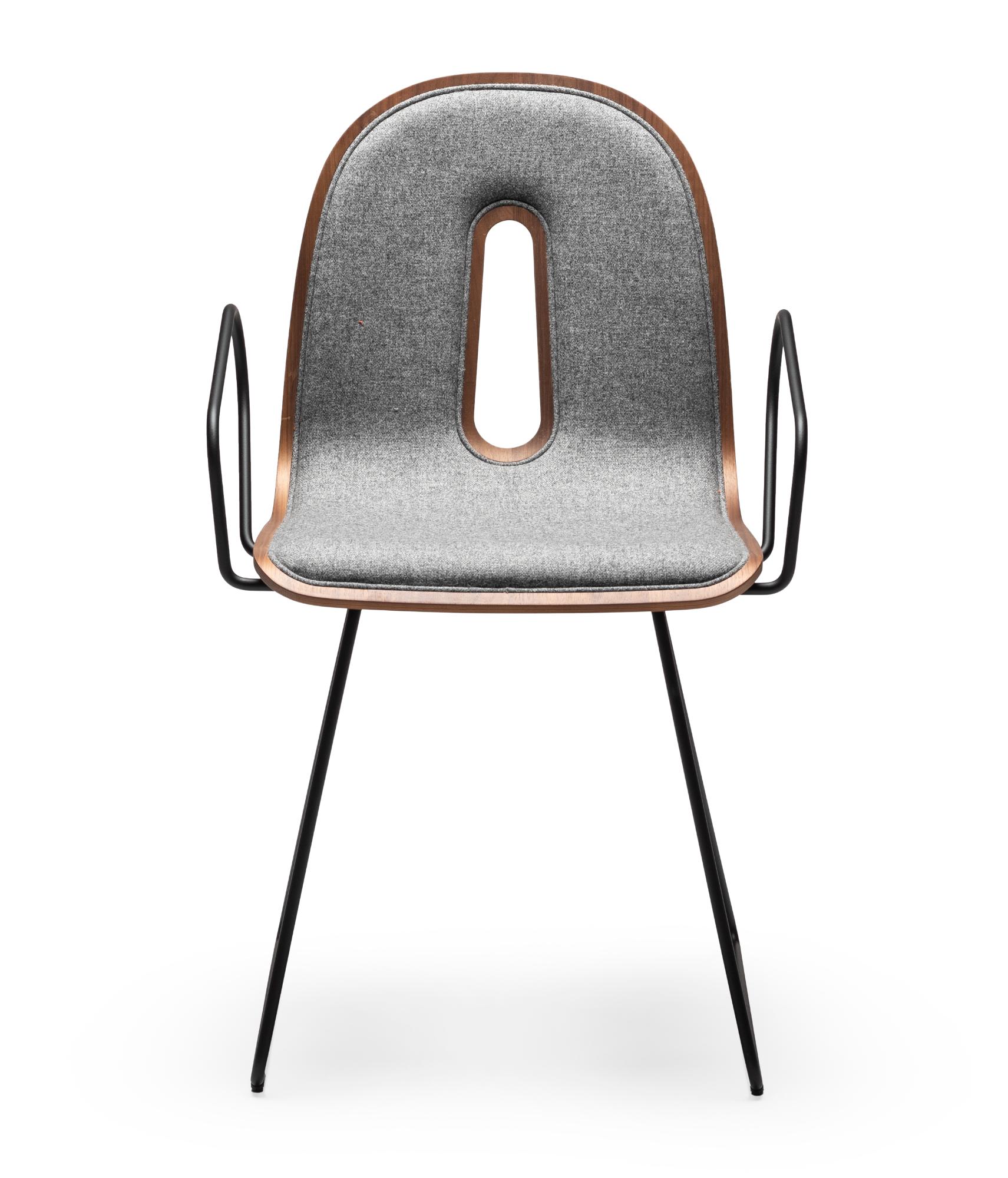 Gotham Woody SL-P-I Grey Chair with Armrests