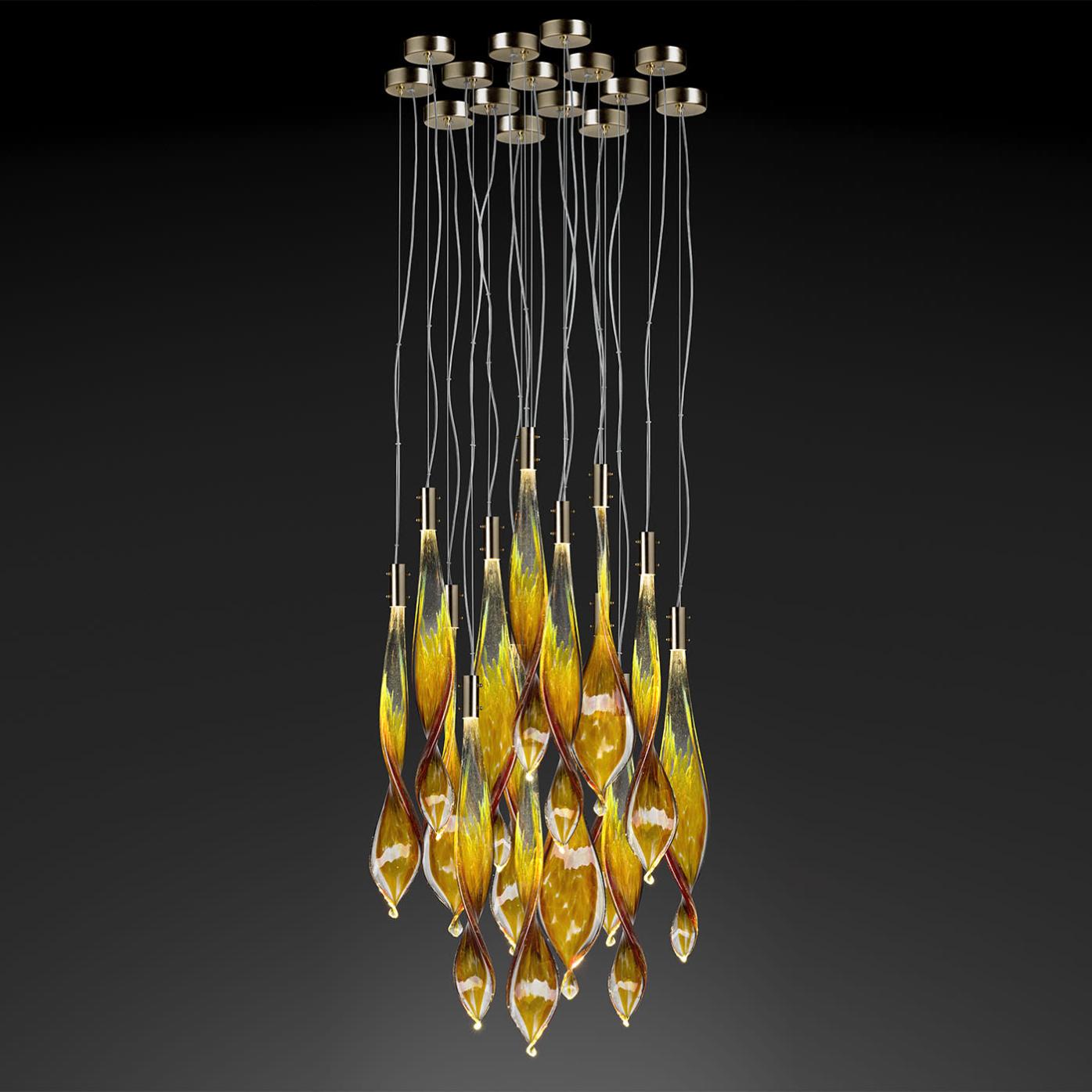 Murano Leaves 14-Light Pendant