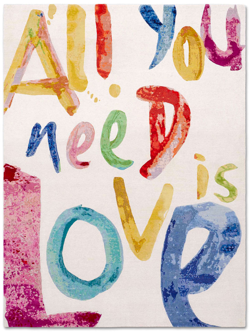 All You need is Love Hand Knotted Rug