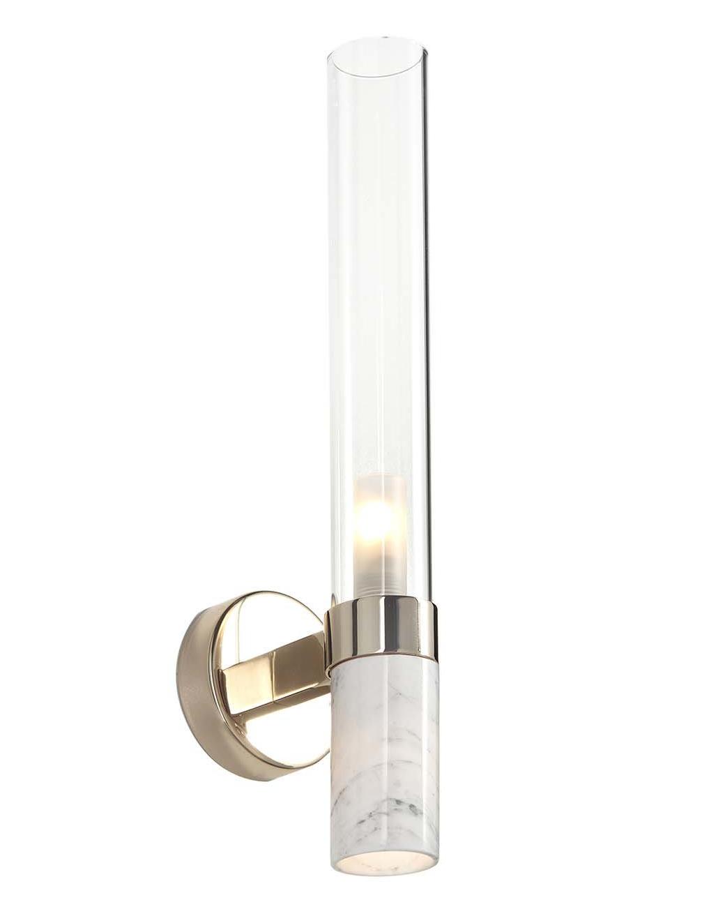 Carrara Marble and Glass Wall Lamp