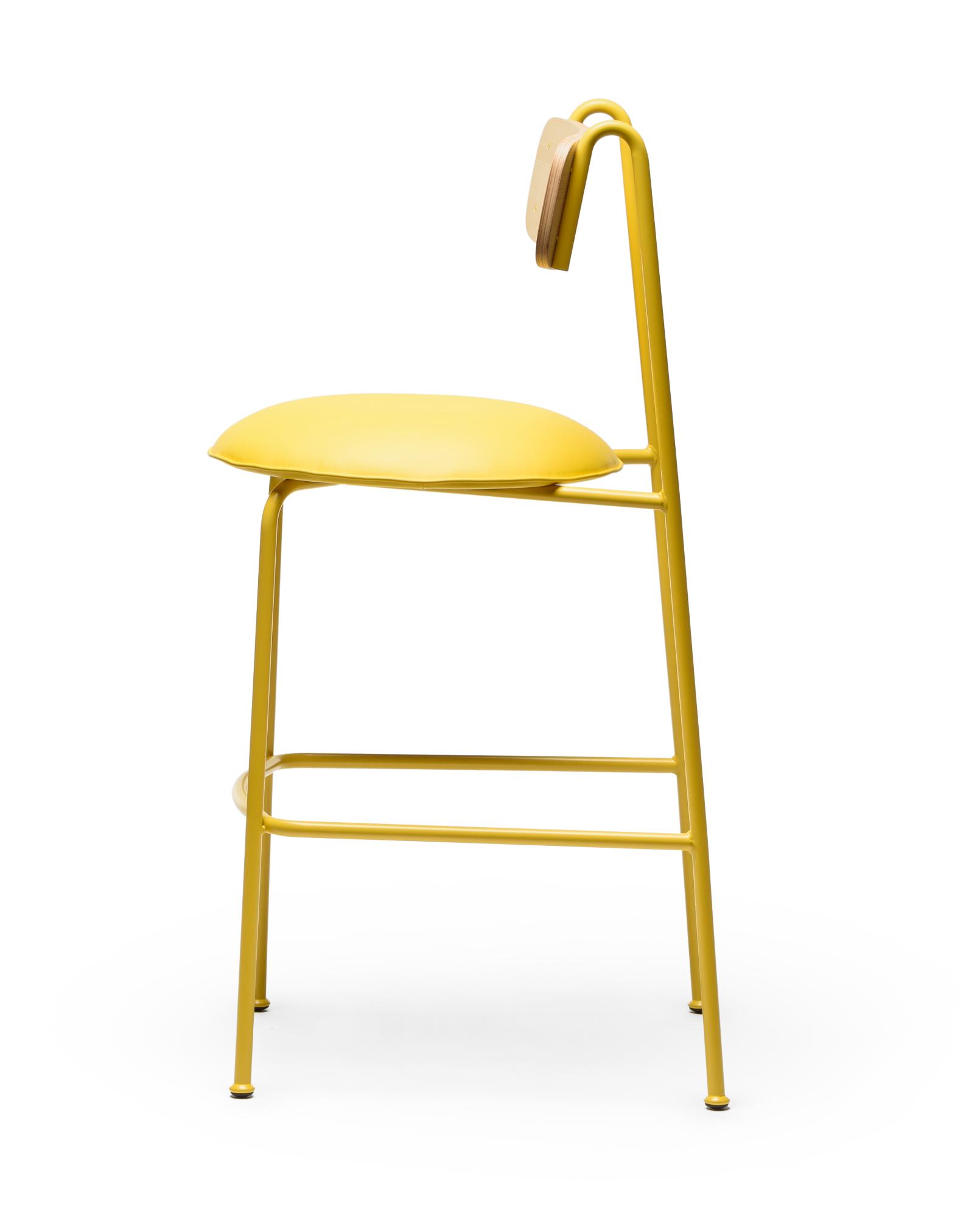 Lena SG-75 Yellow Ash Wood Bar Chair