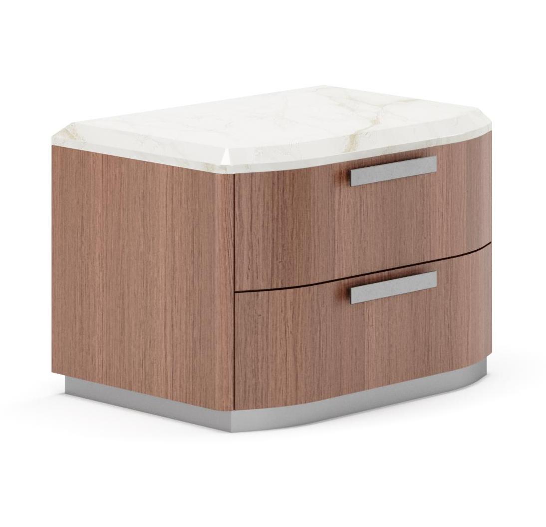 James Marble-Top Nightstand