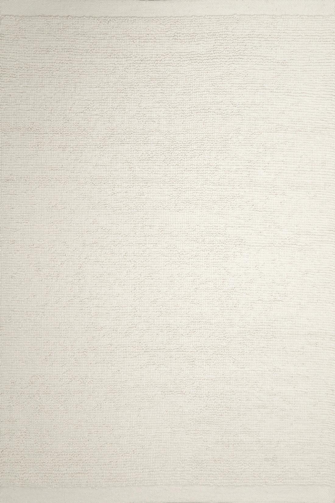 White Hand-Woven NZ Wool Rug