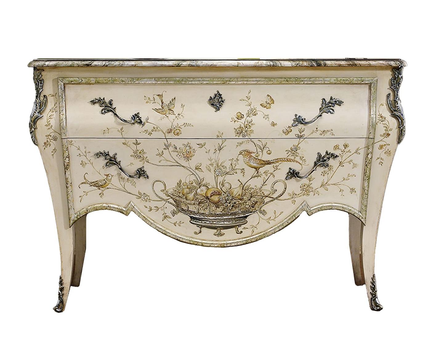 Baroque-Style Dresser with Painted Wood Finish