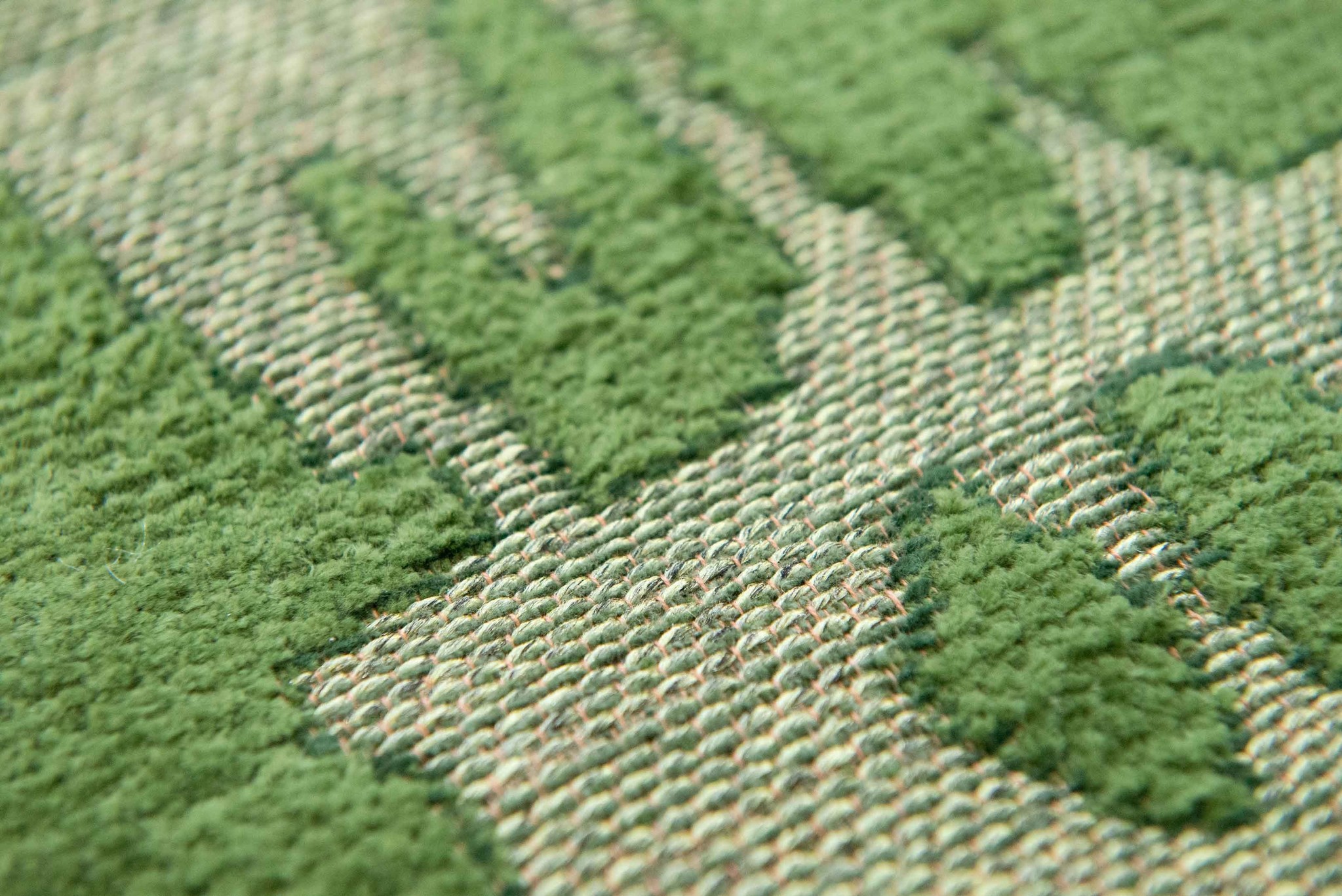 Abstract Green Belgian Rug