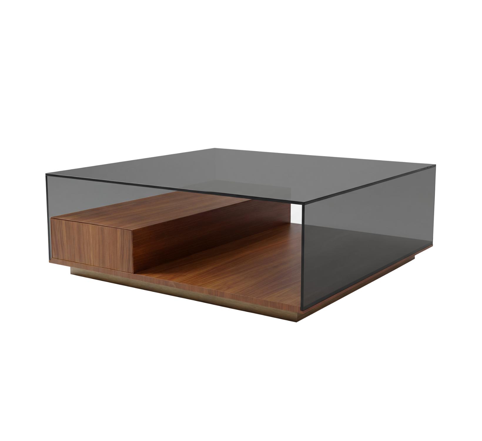 Peter Glass-Top Coffee Table