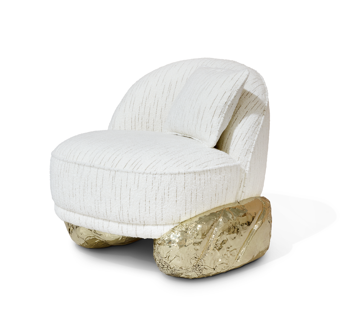 Angora II White Armchair