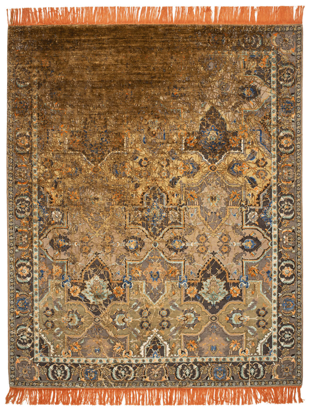 Oriental Polonaise Hand-Knotted Wool / Silk Rug