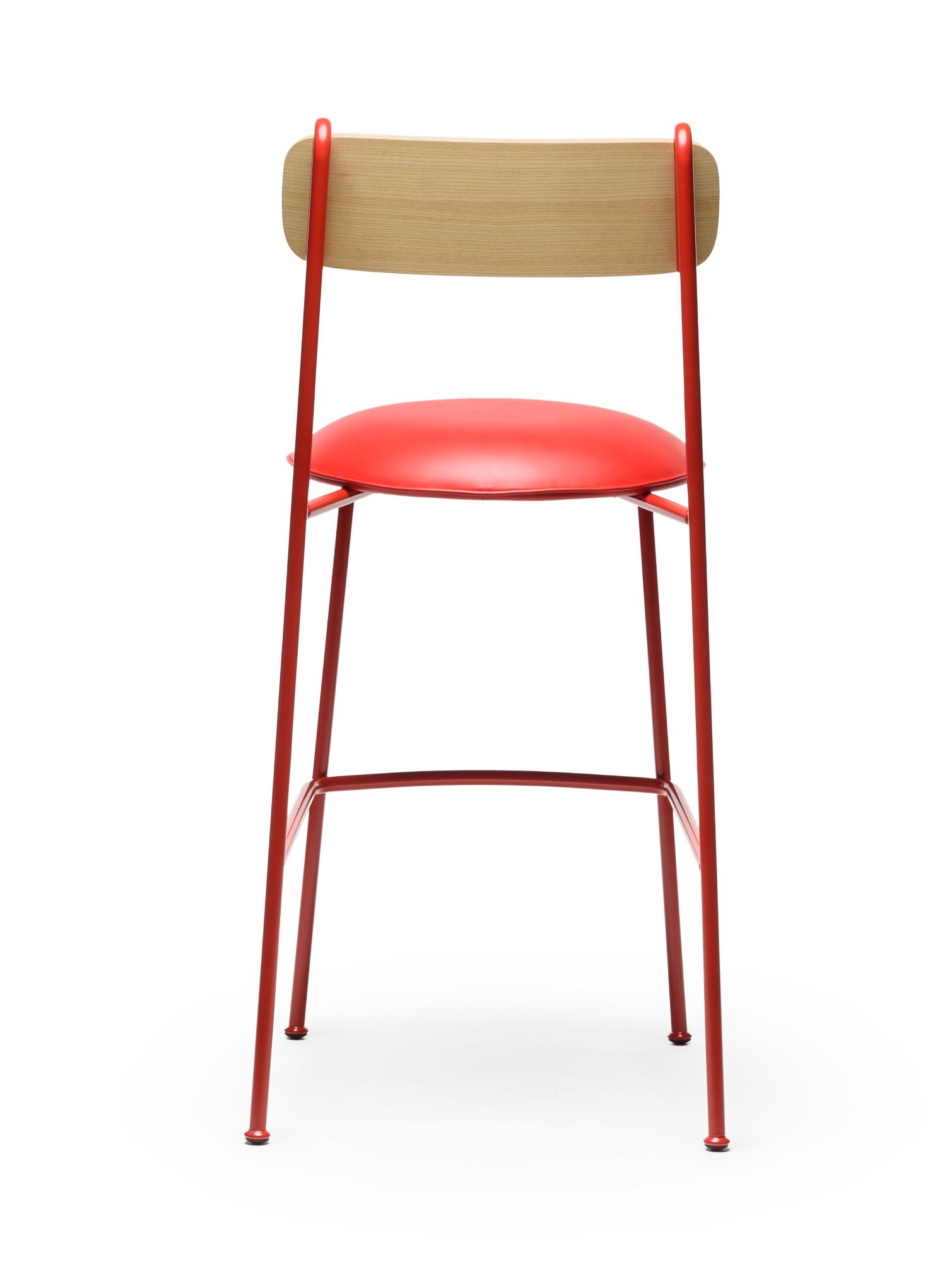 Lena SG-75 Red Ash Wood Bar Chair