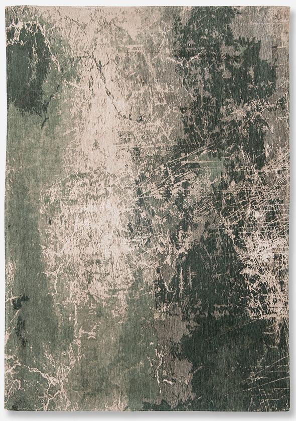 Cotton Abstract Belgian Green Rug ☞ Size: 8' x 11' 2" (240 x 340 cm)