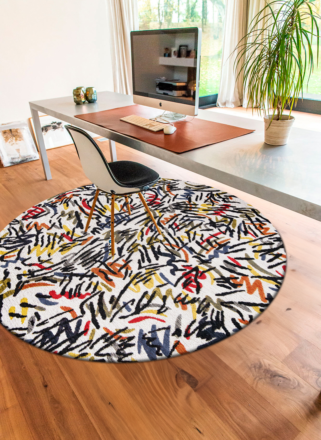 Street Graph Round Rug | Size: Round 8' (Ø 240 cm)