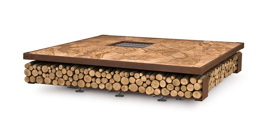 Opera Brown Square Garden Fire Pit