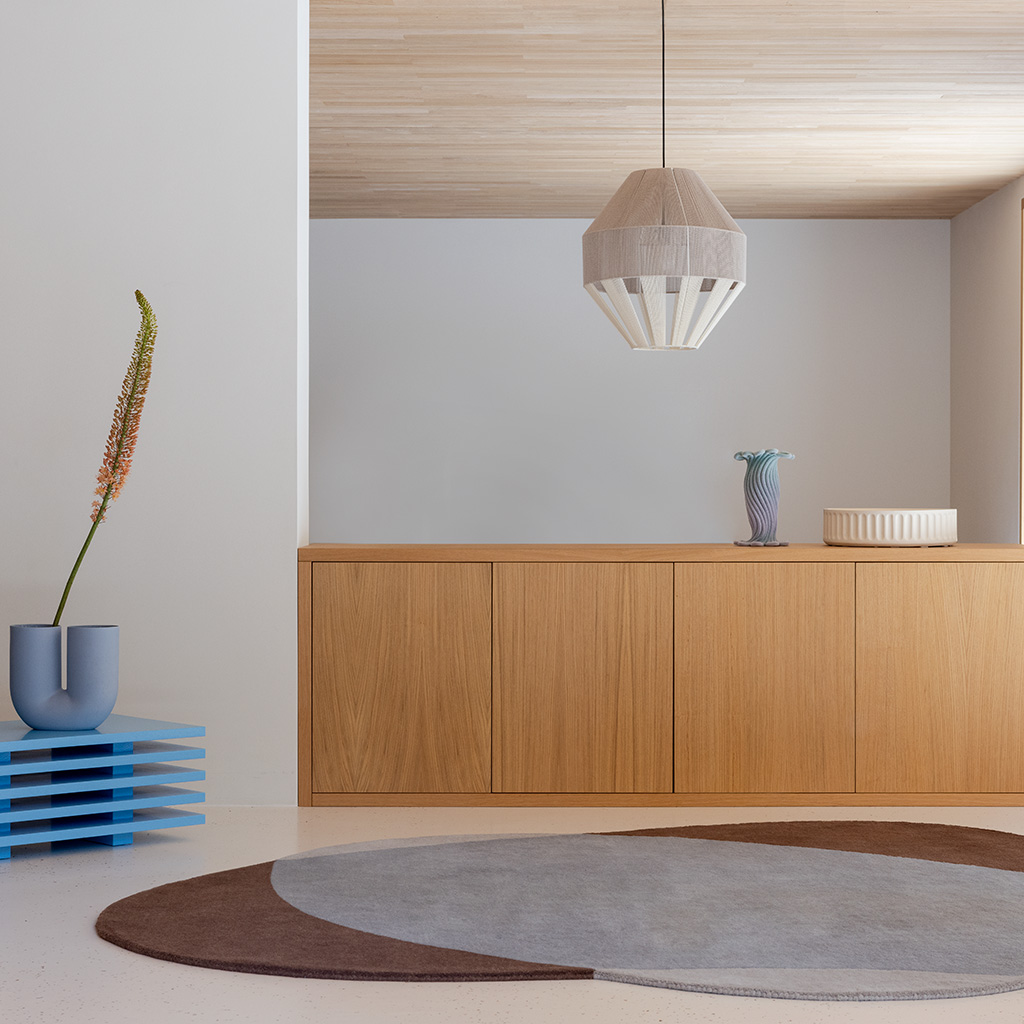 Brown Blue Essence Rug