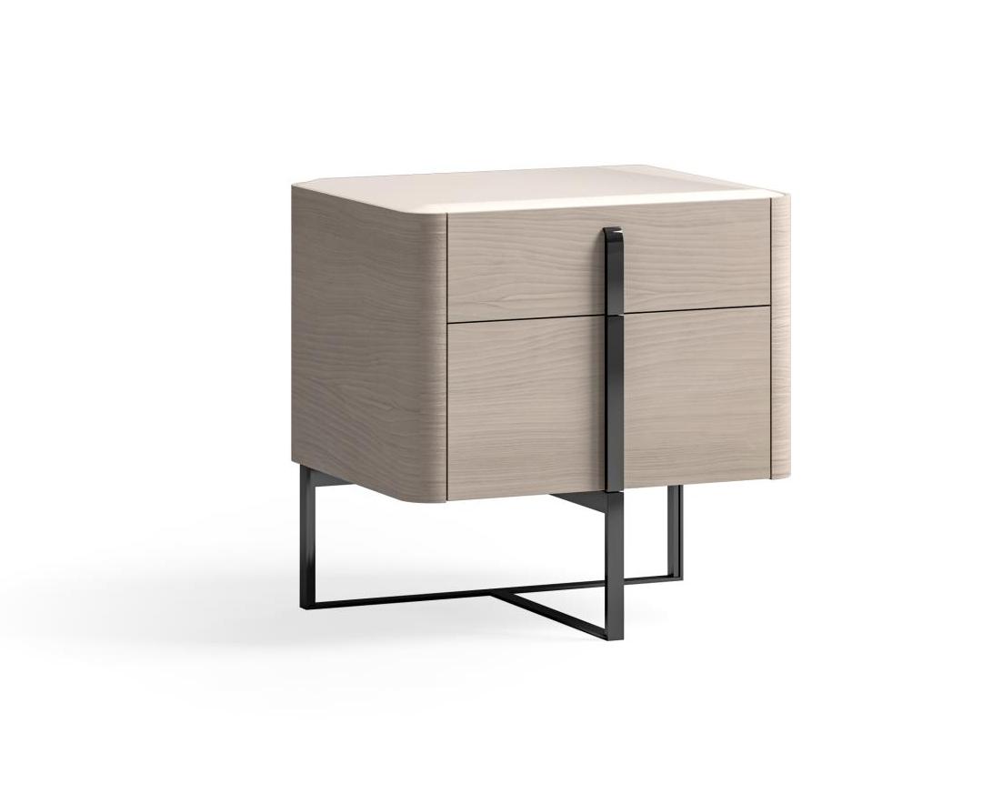 Nightstand with Glass Top 60