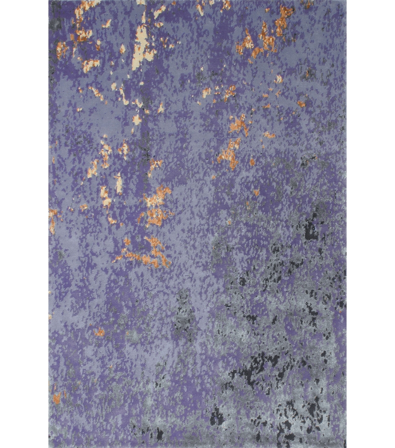 Top Purple Wool / Viscose Hand-Knotted Rug