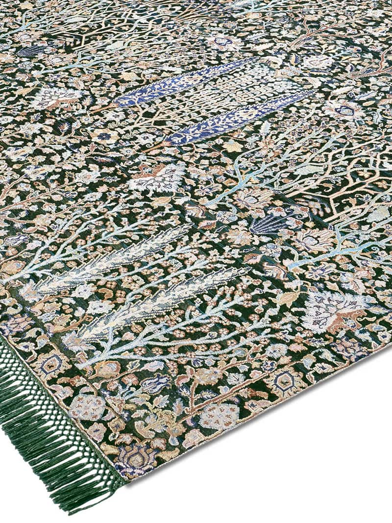 Pine Garden Green Hand Woven Rug