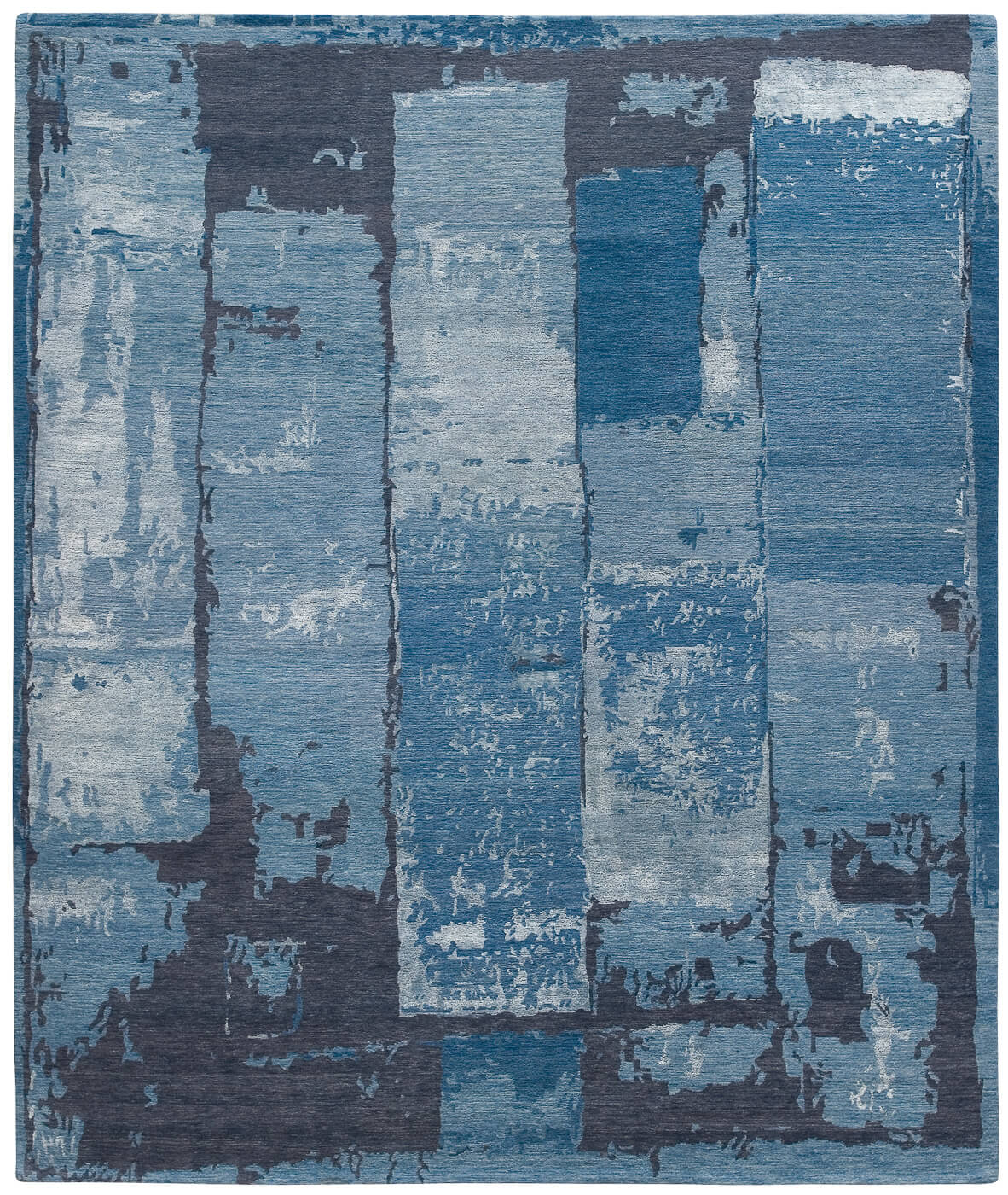 Boro Hand-knotted Blue Rug