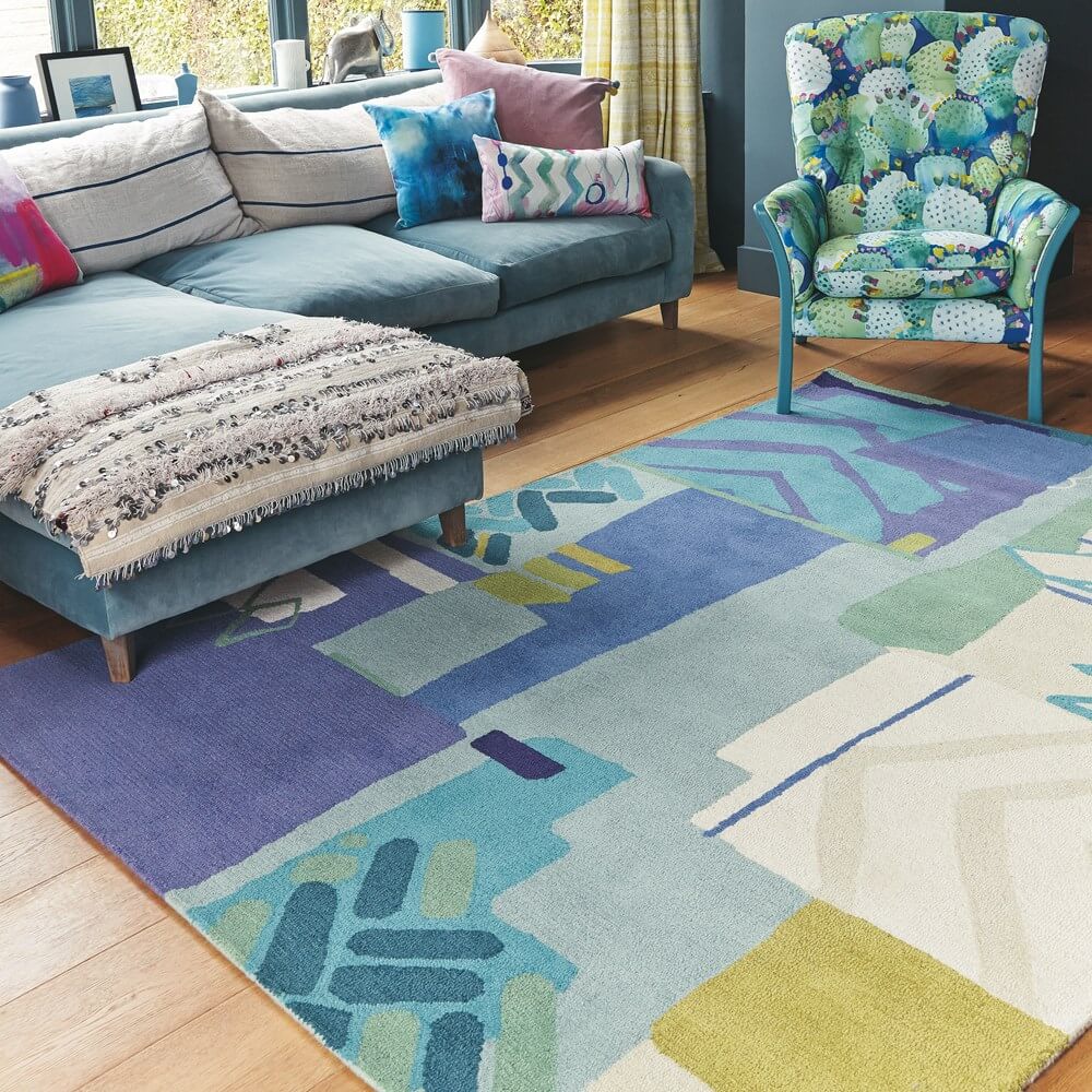 Abstract Hand Tufted Wool Rug