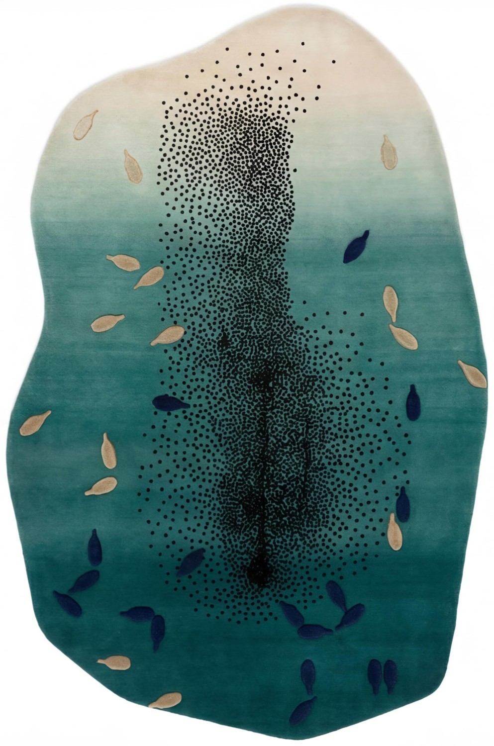 Deep Lagoon Handcrafted Rug