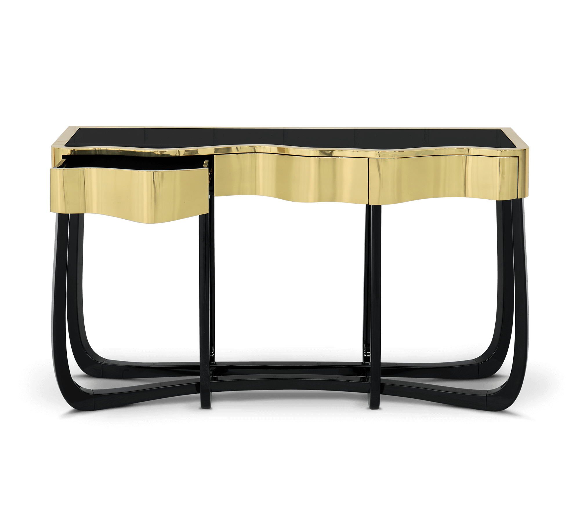 Serpentine Gold Console