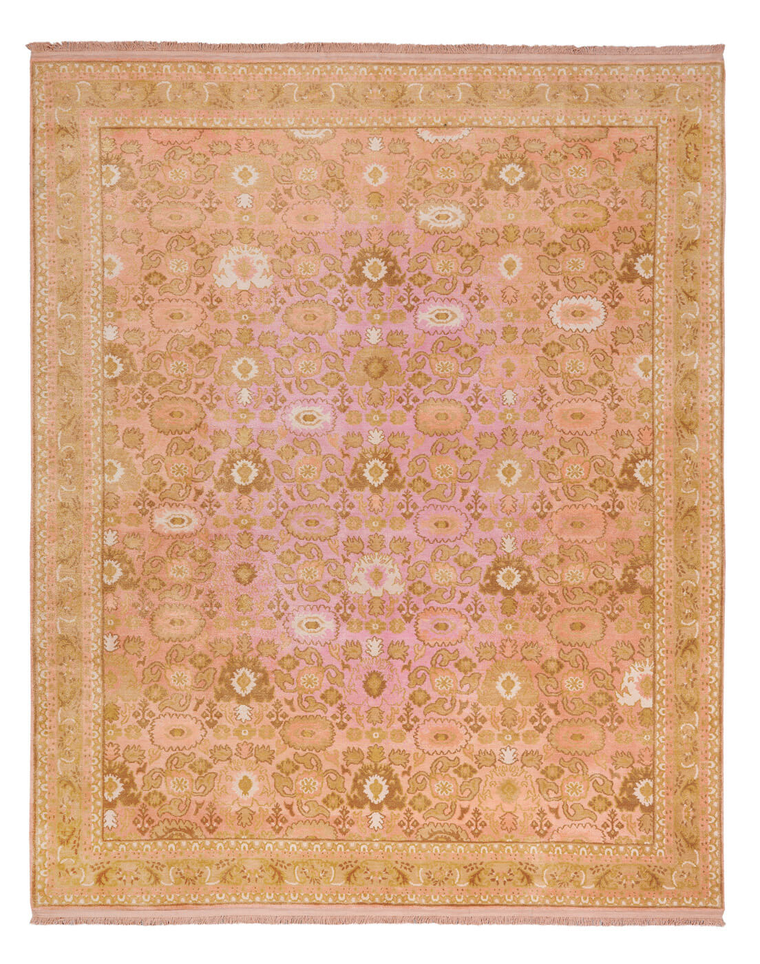 Hand-Knotted Bidjar Brown / Pink Luxury Rug