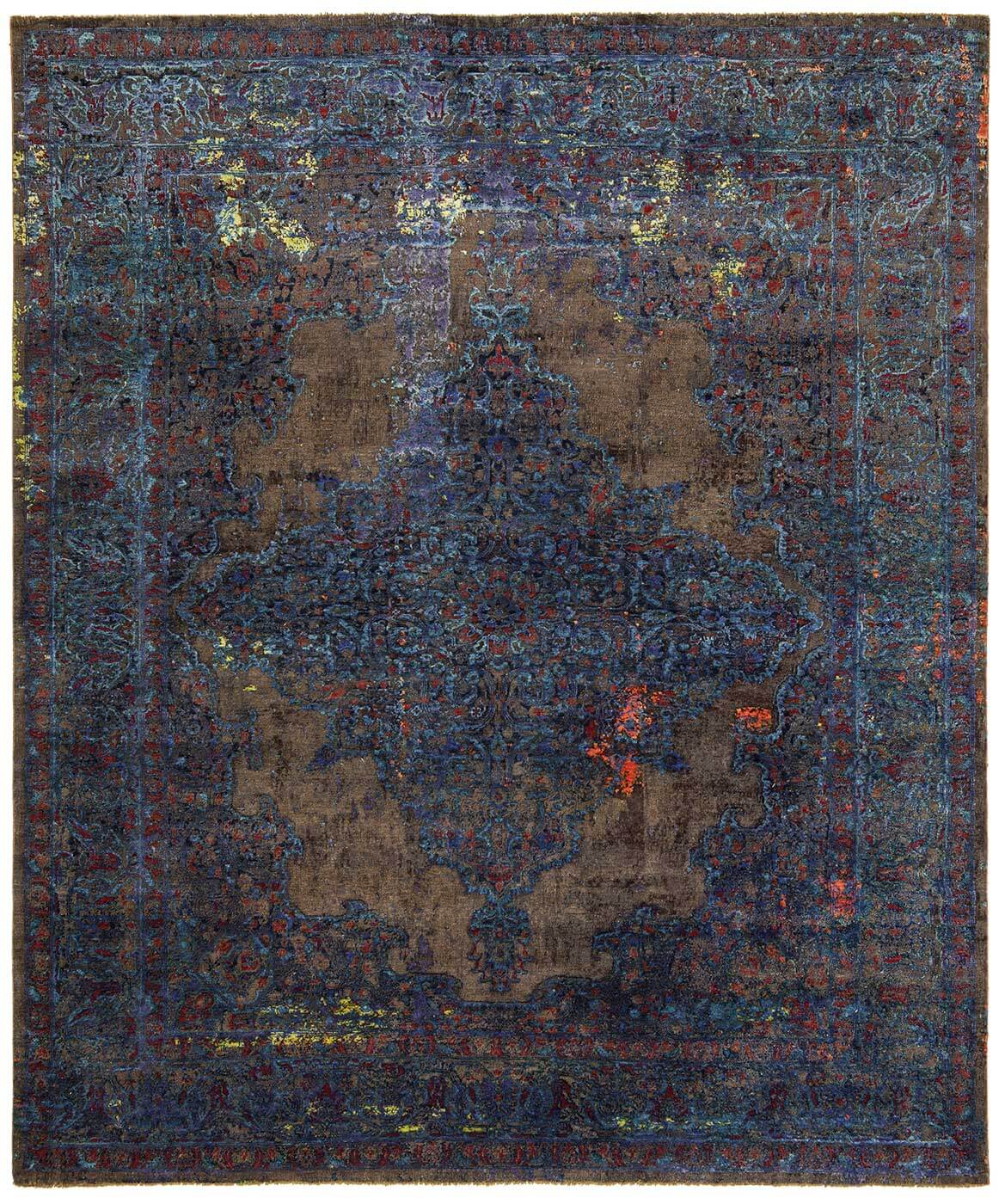 Tabriz Hand-knotted Blue Rug