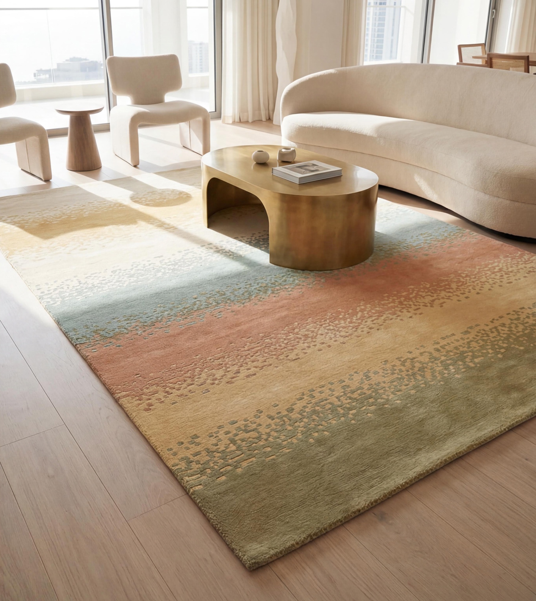 Desert Bands Multi Handcrafted Rug