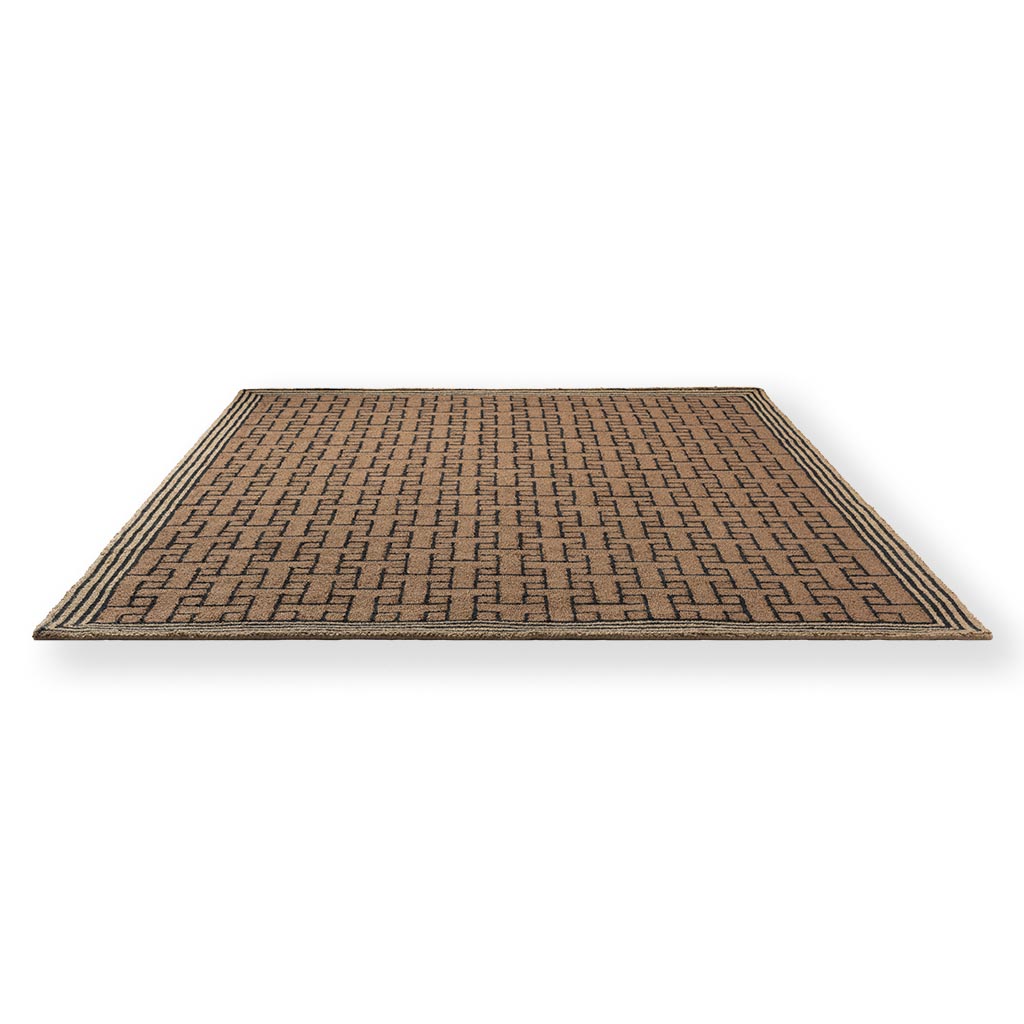 Monogram Brown Outdoor Rug