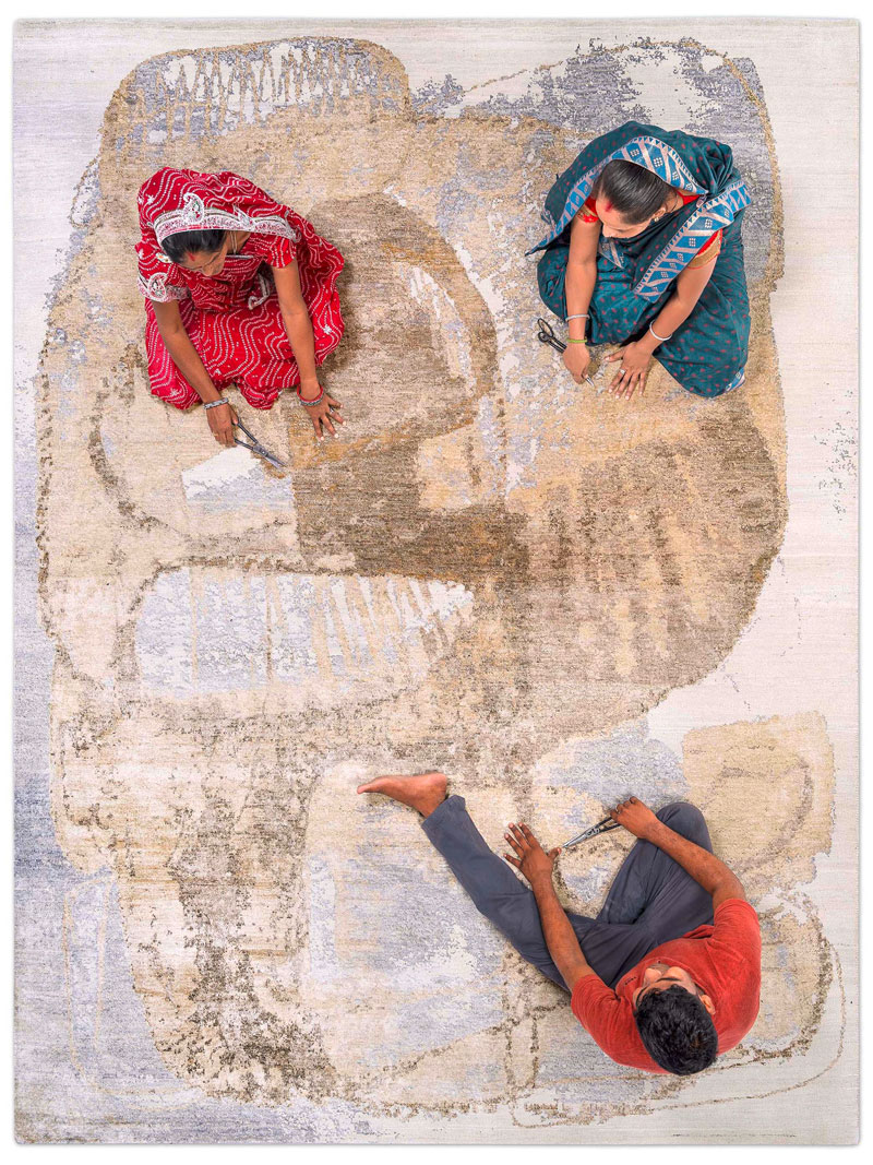 Silver Sand Hand Knotted Rug