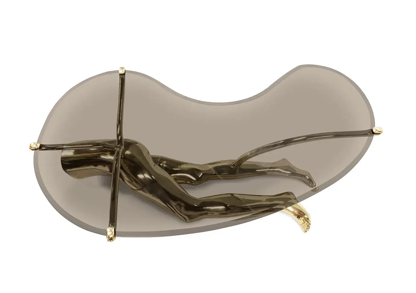 Tavo Polished Brass Coffee Table